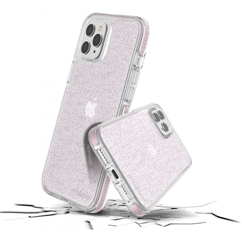 Protector iPhone 12/12 Pro transparente con brillos color rosa - en  Cellular Center
