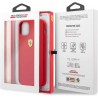 Ferrari - Carcasa rígida de silicona líquida para iPhone 12 Pro Max, logo de metal