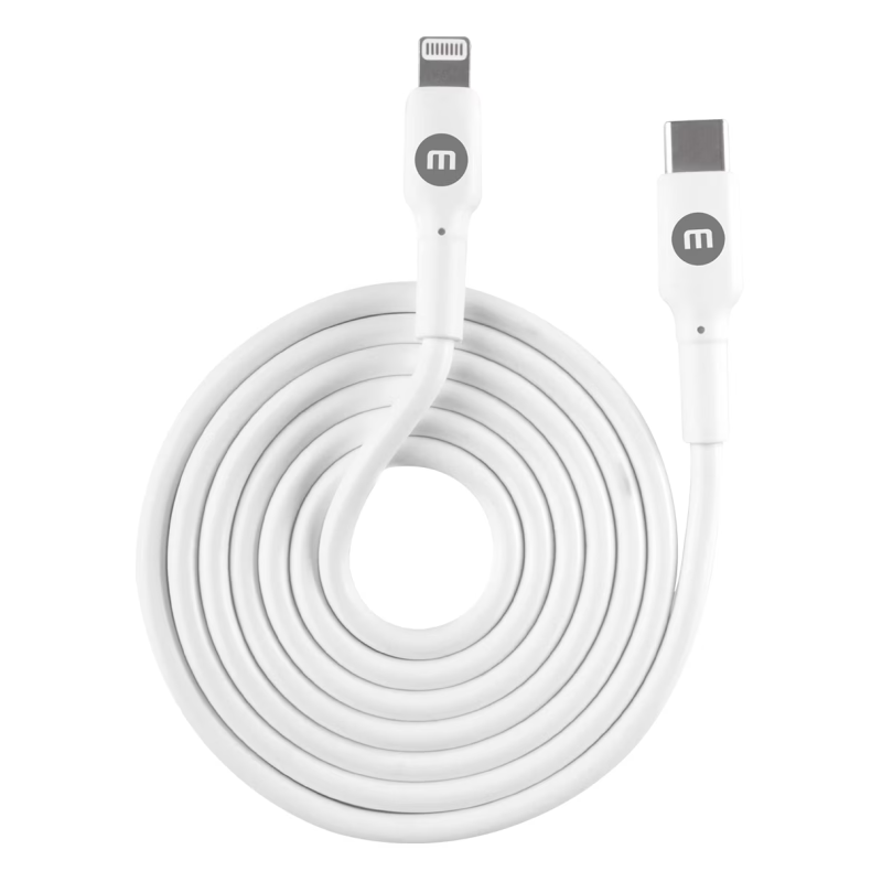 CABLE LIGHTNING BLANCOS TIPO C 1 M