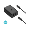 TURBO POWER 50W DUO USB-C AND USB-A CHARGER CON CABLE C TO C