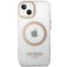 PROTECTOR GUESS HC MAGSAFE METAL OUTLINE GOLD IPHONE 15 PLUS