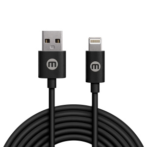 CABLE LIGHTNING USB NEGROS 1 M