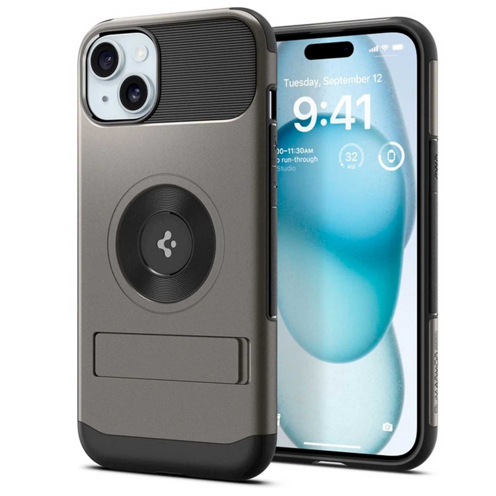 SPIGEN SLIM ARMOR KICKSTAND FEATURE GUN METAL