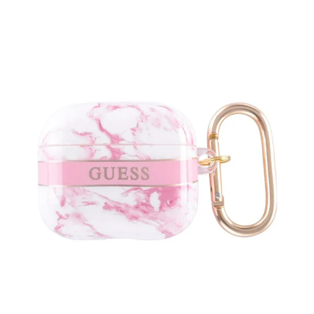 PROTECTOR GUESS MARBLE ROSA AIRPODS PRO