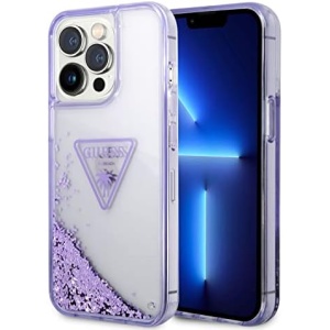 PROTECTOR GUESS TRANSLUCENT TRIANGLE MORADO IPHONE 14 PRO MAX