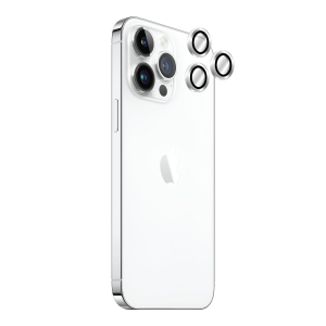 PROTECTOR DE CAMARA MOBO PIXEL PLATEADO IPHONE 15 PRO/15 PRO MAX