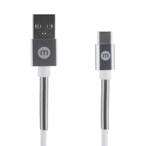 CABLE TWIST TIPO C BLANCO - USB 1 METRO