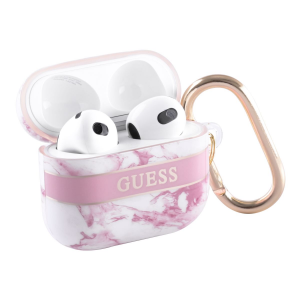 PROTECTOR MOBO GUESS MARBLE ROSA AIR PODS PRO 3