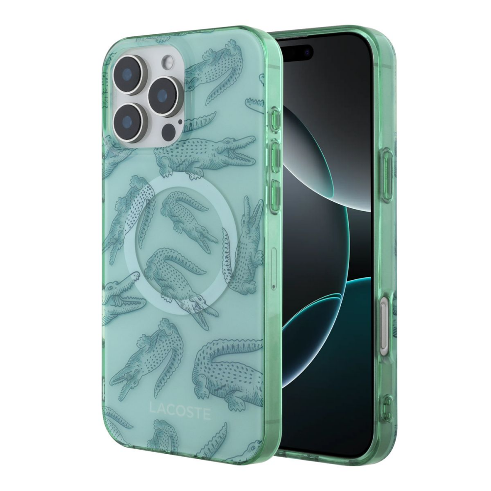 PROTECTOR LACOSTE MAGSAFE ALLIGATOR VERDE IPHONE 16 PRO MAX