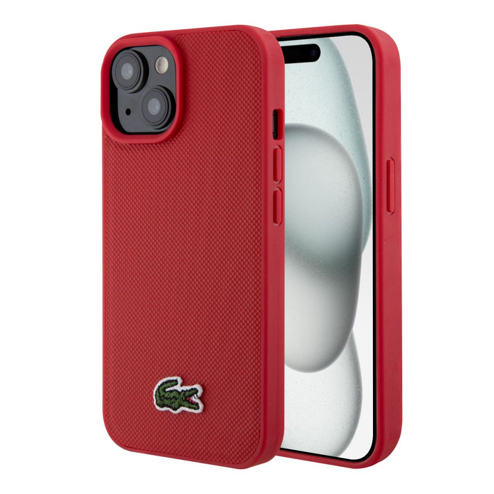 PROTECTOR LACOSTE MAGSAFE ICONIC ROJO IPHONE 15
