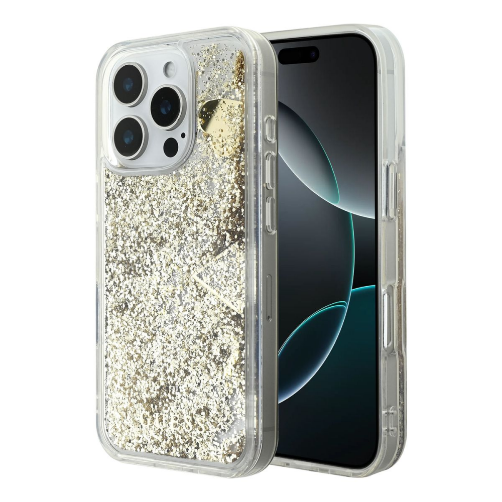 PROTECTOR GUESS GLITTER GOLD IPHONE 16 PRO MAX