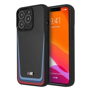 PROTECTOR BMW TRICOLOR TRACK NEGRO IPHONE 15 PRO