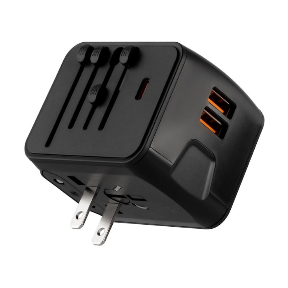 CARGADOR DE PARED MOBO JET 2 PUERTOS 1 USB-A 1 USB-C NEGRO 20W