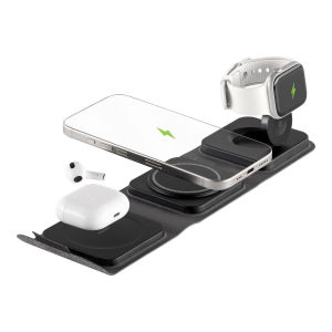 CARGADOR INALAMBRICO MOBO BEND 3 EN 1 GRIS 22.5W