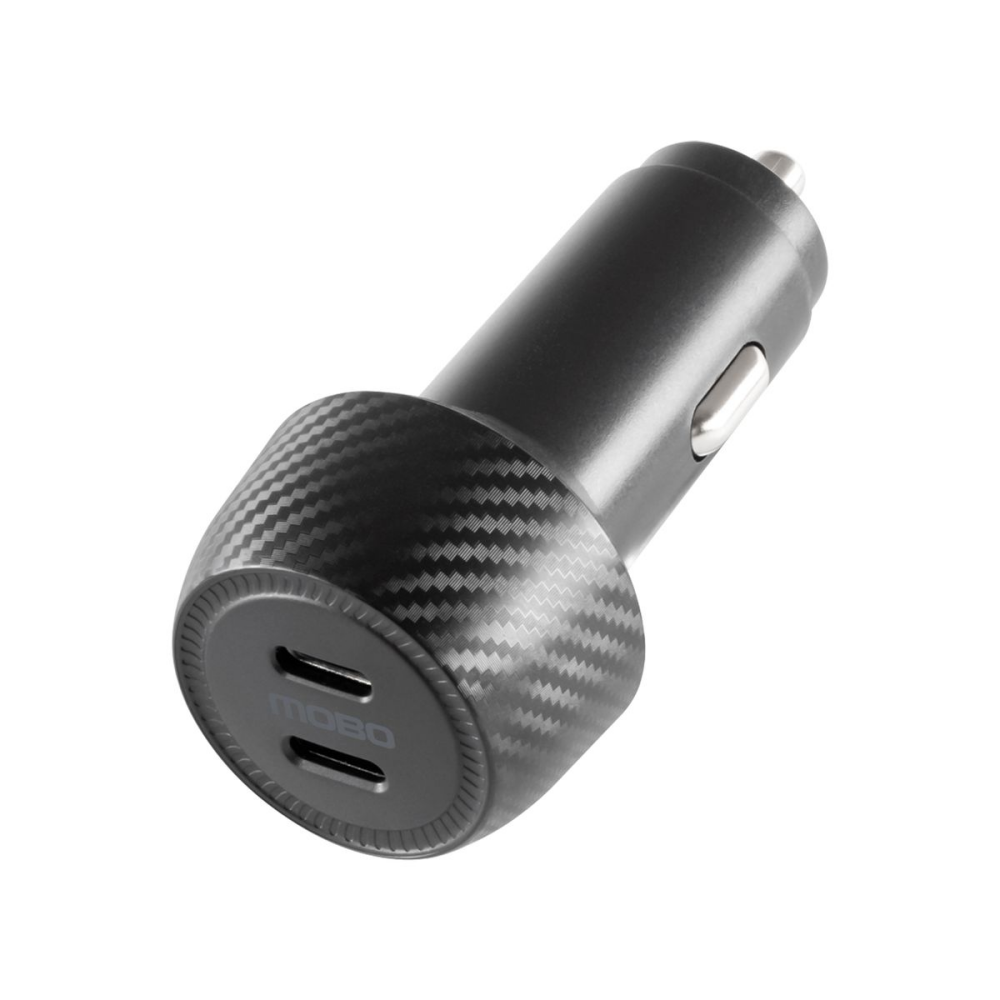 CARGADOR PARA AUTO MOBO CROQ 2 PUERTOS USB-C NEGRO 60W