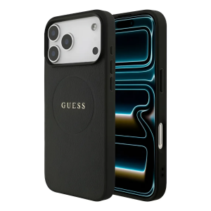 PROTECTOR GUESS GRAINED MAGSAFE NEGRO IPHONE 17 PRO MAX