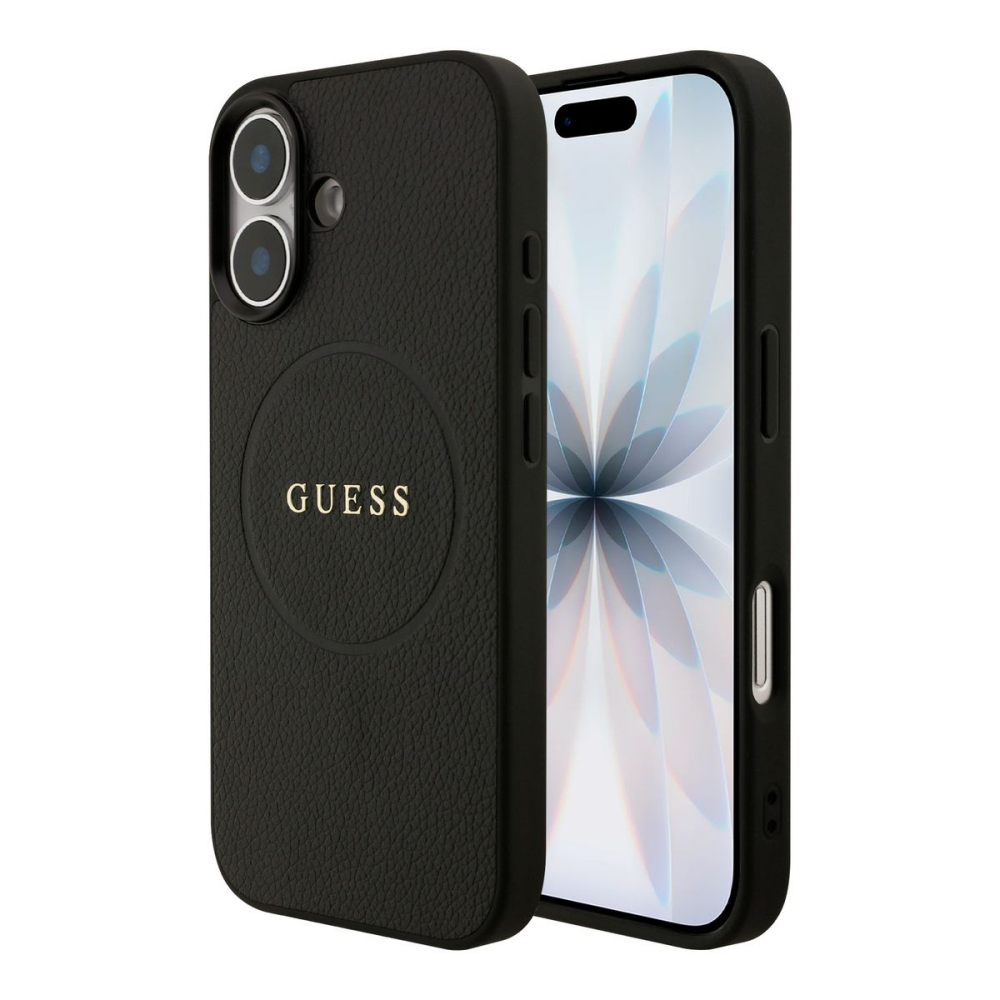 PROTECTOR GUESS GRAINED MAGSAFE NEGRO IPHONE 17