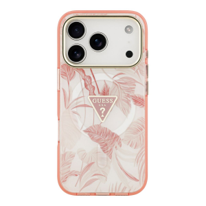 PROTECTOR GUESS LEAVES MAGSAFE ROSA IPHONE 17 PRO
