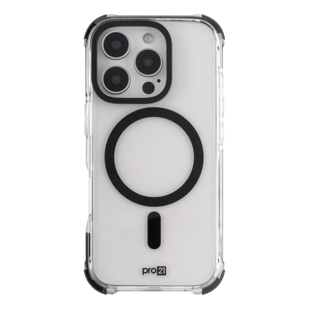 PROTECTOR PRO21 MAGSAFE ELITE TRANS/NEGRO IPHONE 16 PRO MAX