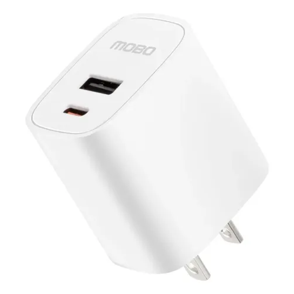CARGADOR DE PAREDE MOBO BLOR 2 PUERTOS1A+1C BLANCO 20W