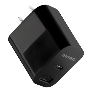 CARGADOR DE PARED MOBO TREY 2 PUERTOS 1A+1C NEGRO 36W