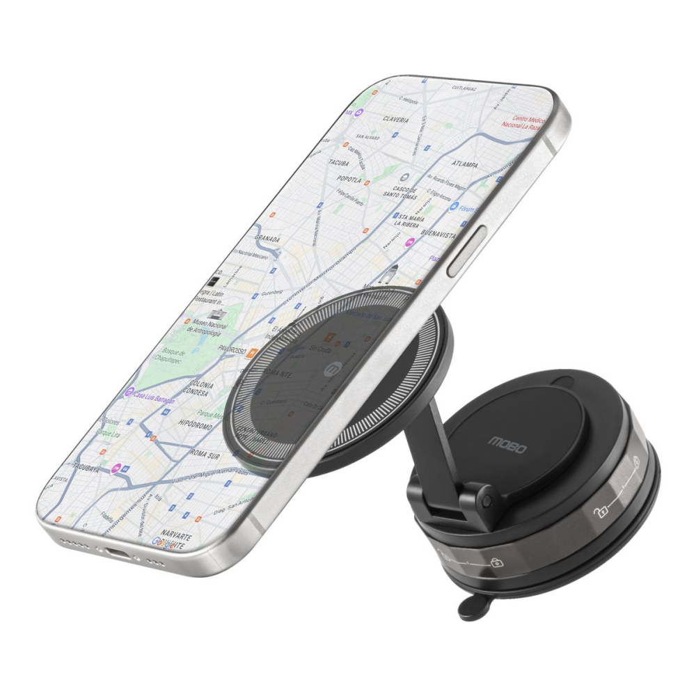 PORTA TELEFONO MOBO REEVA DE SUCCION MAGSAFE NEGRO