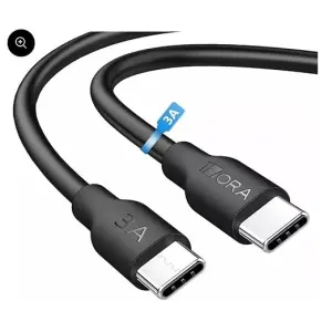 CABLE 1 HORA TIPO C A TIPO C 3A 1METRO NEGRO CAB265