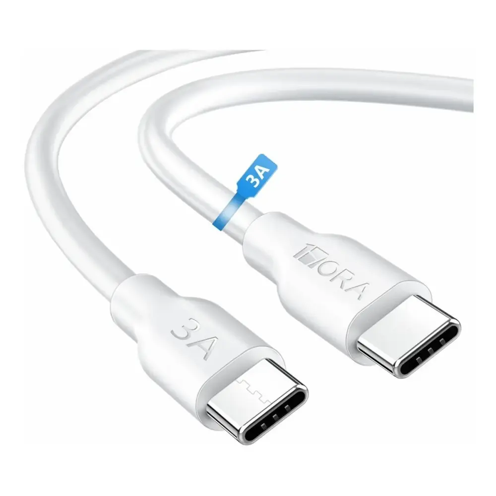 CABLE 1 HORA TIPO C A TIPO C 3A 1METRO BLANCO (CAB252)