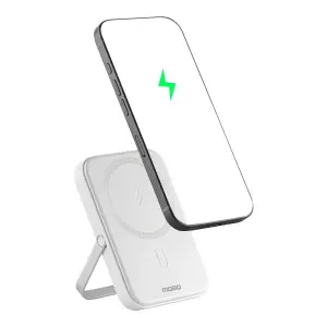 Batería Portátil Inalámbrica Mobo Bud 5000 Mah Blanco 20w