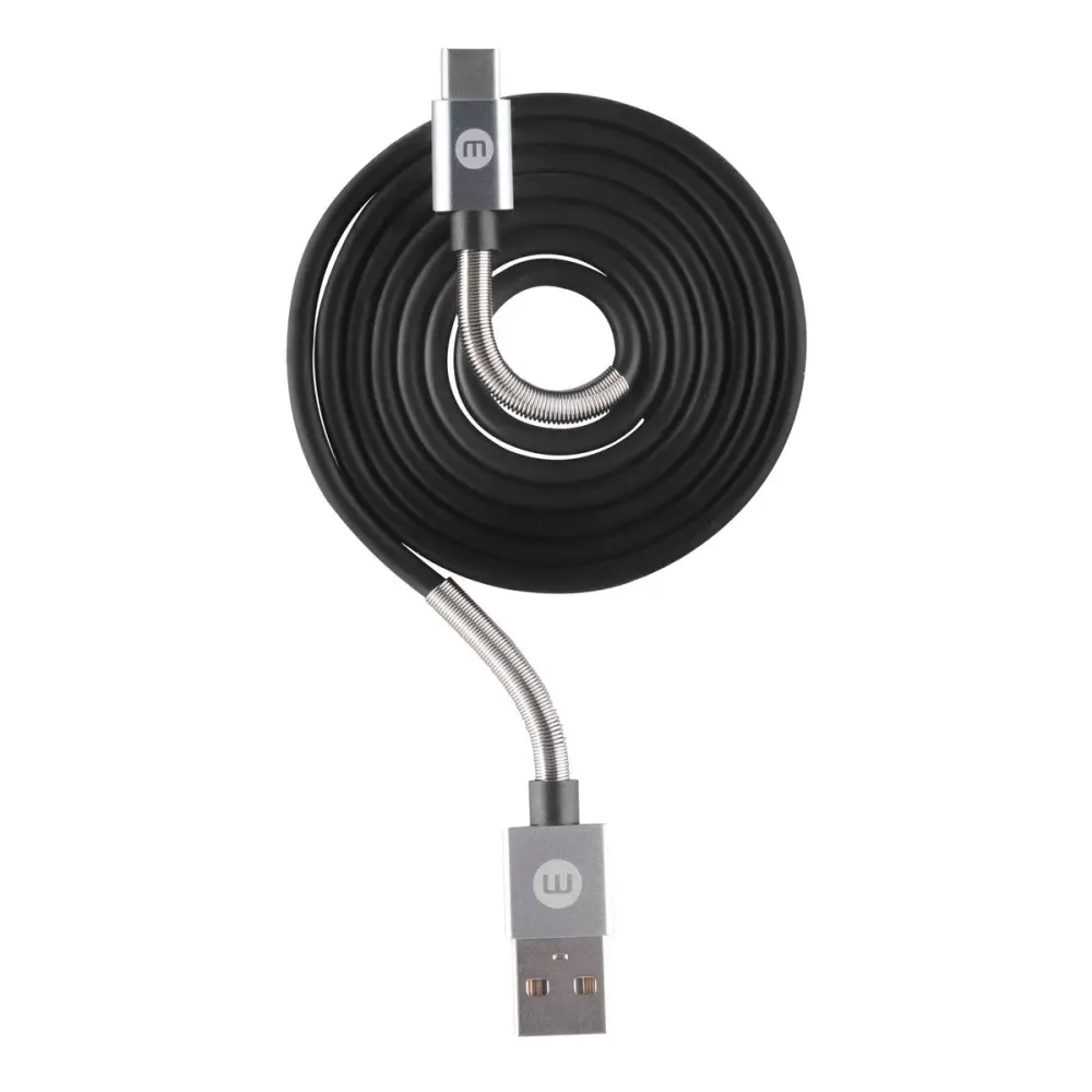 CABLE TWIST TIPO C  NEGRO - USB 1M