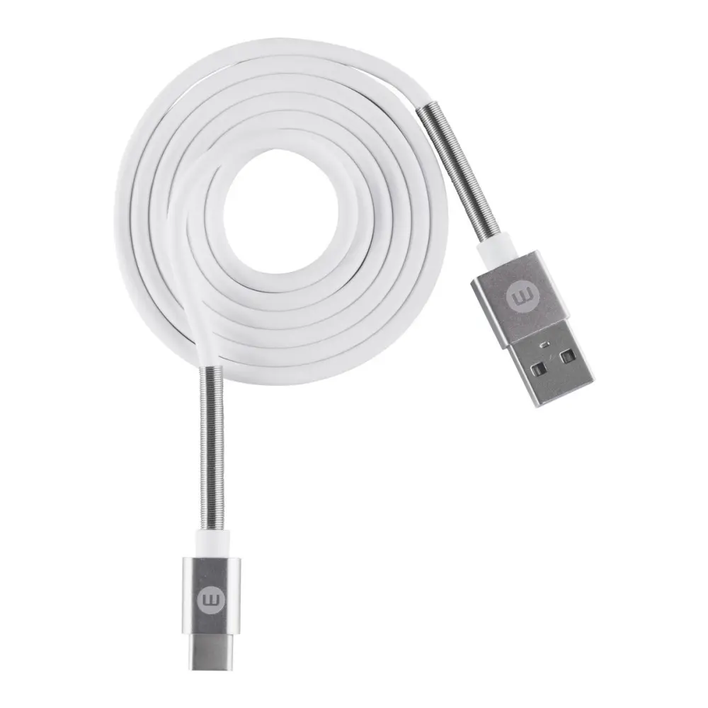 CABLE TWIST TIPO C BLANCO - USB 1 METRO