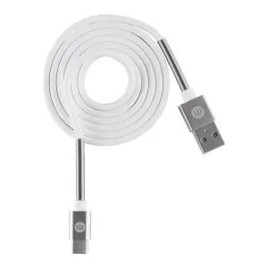 CABLE TWIST TIPO C  BLANCO - USB 1 METRO